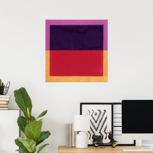 violet, rood op geel 01.01 poster (Thuiskantoor)