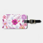 Violet roos bagagelabel (Voorkant horizontaal)