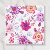 Violet roos bedankjes labels (Voorkant)