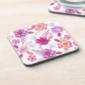 Violet roos bier onderzetter (Linkerzijde)