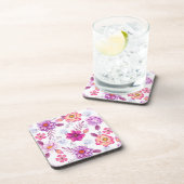 Violet roos bier onderzetter (Rechterzijde)