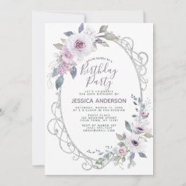 Violet Roos Bloemen Verjaardagsfeest Kaart