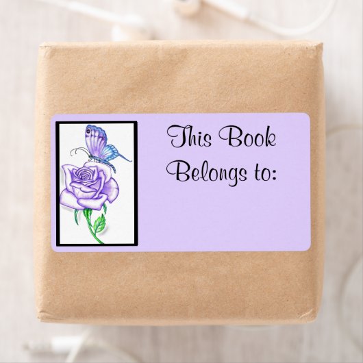 Violet Roos Book Bord Ownership Label (Insitu)