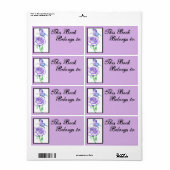 Violet Roos Book Ownership Label ~plum (Full Sheet)