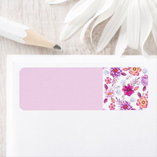 Violet roos etiket (Insitu)