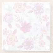 Violet roos glazen onderzetter (Achterkant)