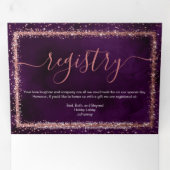 Violet Roos Gold Sprinkled Confetti Detail RSVP Drieluik Uitnodiging (Binnenzijde eerst)