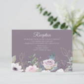 Violet Roos Gold Waterverf Ontvangen Kaart (Staand voorkant)