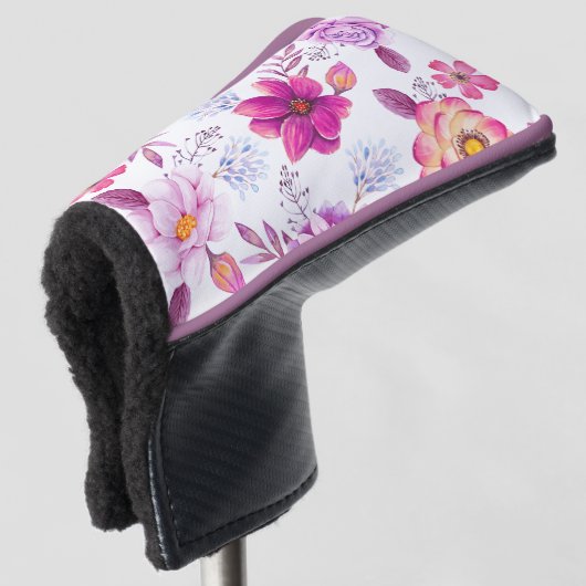 Violet roos golfheadcover (3/4 voorkant)