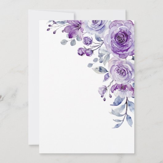 Violet Roos Greenery Floral Surprise Verjaardag Kaart (Achterkant)