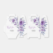 Violet Roos Greenery Floral Verjaardag Dank u Bedankdoosjes (Uitgevouwen)