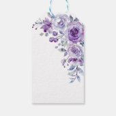 Violet Roos Greenery Floral Verjaardag Dank u Cadeaulabel (Achterkant)