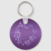 Violet Roos krans ronde sleutelring Sleutelhanger (Achterkant)