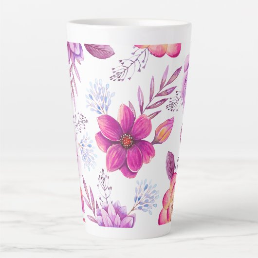 Violet roos latte mok (Voorkant)