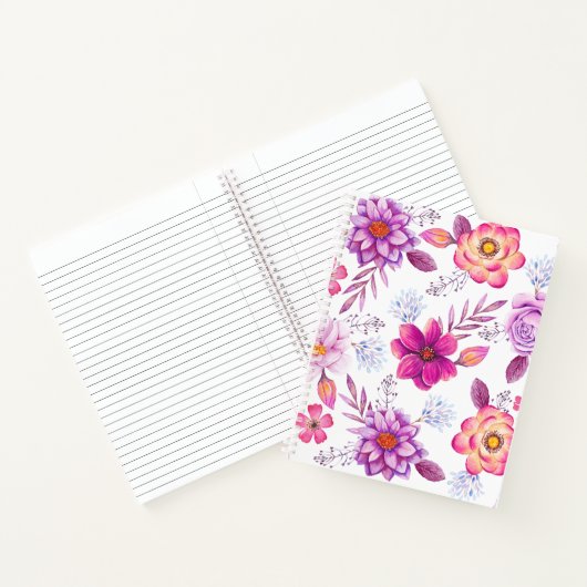Violet roos notitieboek (Binnen)