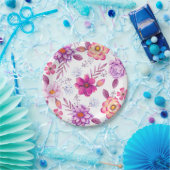Violet roos papieren bordje (Feest)