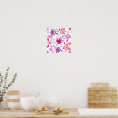 Violet roos poster (Keuken)