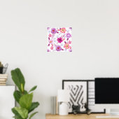 Violet roos poster (Thuiskantoor)