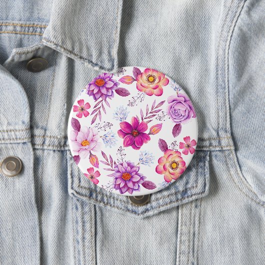 Violet roos ronde button 4,0 cm (In situ)