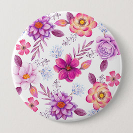 Violet roos ronde button 4,0 cm