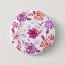 Violet roos ronde button 5,7 cm