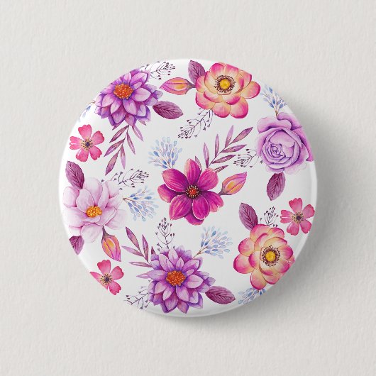 Violet roos ronde button 5,7 cm (Voorkant)