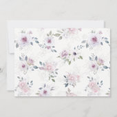 Violet Roos Silver Baby Girl Shower Kaart (Achterkant)