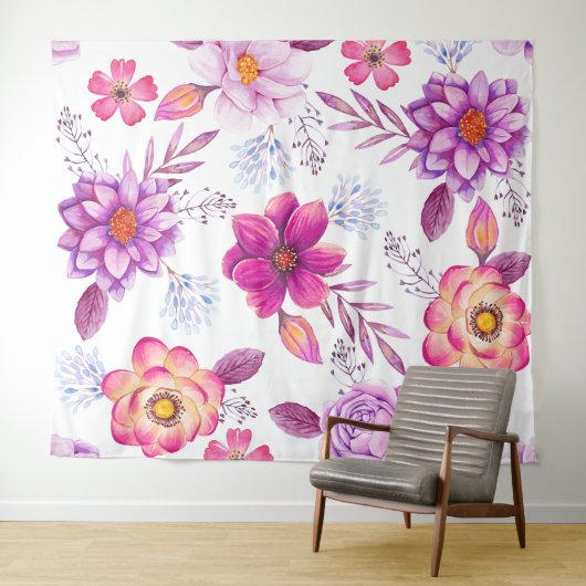 Violet roos wandkleed (In Situ (horizontaal))