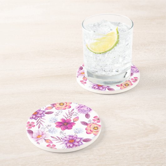 Violet roos zandsteen onderzetter (Zijkant)