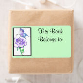 Violet Rose Book Ownership Label (Insitu)
