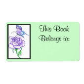Violet Rose Book Ownership Label (Voorkant)