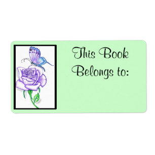 Violet Rose Book Ownership Label