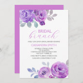 Violet Rose Bridal Brunch Shower Kaart (Voorkant / Achterkant)