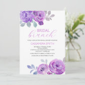 Violet Rose Bruidsontbijt Shower Kaart (Staand voorkant)