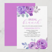 Violet Rose Bruidsontbijt Shower Kaart (Voorkant / Achterkant)