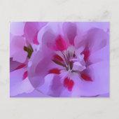 Violet Roze Abstracte Hibiscus Flower Briefkaart (Voorkant)