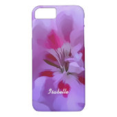 Violet roze Abstracte Hibiscus Flower Personalized Case-Mate iPhone Case (Achterkant)