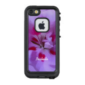 Violet roze Abstracte Hibiscus Flower Personalized LifeProof iPhone Hoesje (Achterkant)