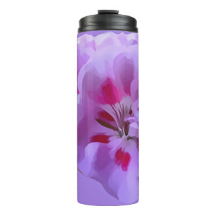 Violet Roze Abstracte Hibiscus Flower Thermosbeker