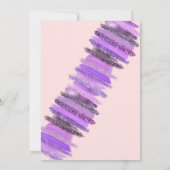 Violet Roze Glitter Nail Polish Spa Dag Verjaardag Kaart (Achterkant)