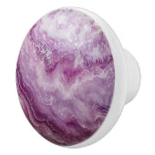 Violet roze marmeren patroon keramische knop (Rechts)