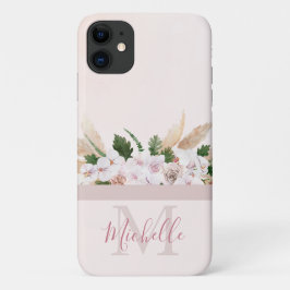  Violet Roze monogram en naam Case-Mate iPhone Case