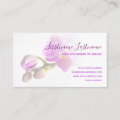 Violet roze orchidee bloem verdwijnt naar wit! visitekaartje (Achterkant)