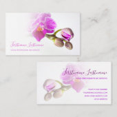 Violet roze orchidee bloem verdwijnt naar wit! visitekaartje (Voorkant / Achterkant)