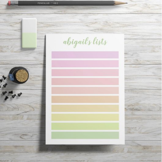 Violet Roze Perzikkleurige Ombre Aangepaste naam Post-it® Notes