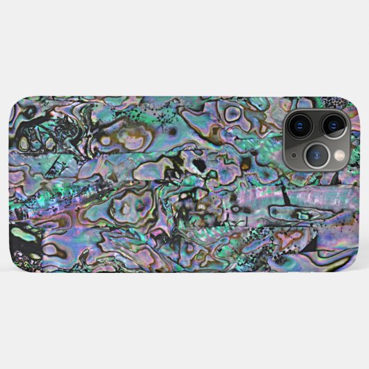 Violet Roze Turquoise Paarse Abalone Shell Patroon Case-Mate iPhone Case (Achterkant (horizontaal))