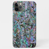 Violet Roze Turquoise Paarse Abalone Shell Patroon Case-Mate iPhone Case (Achterkant)