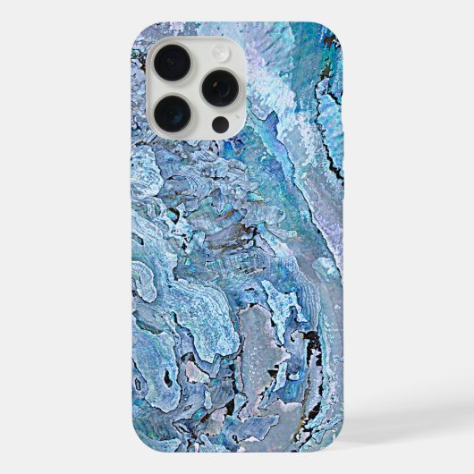 Violet Roze Turquoise Paarse Abalone Shell Patroon iPhone Hoesje (Achterkant)