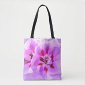 Violet roze Waterverf Hibiscus Tote Bag (Voorkant)