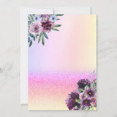 Violet Rozen, Baby shower Glitter Bokeh Kaart (Achterkant)